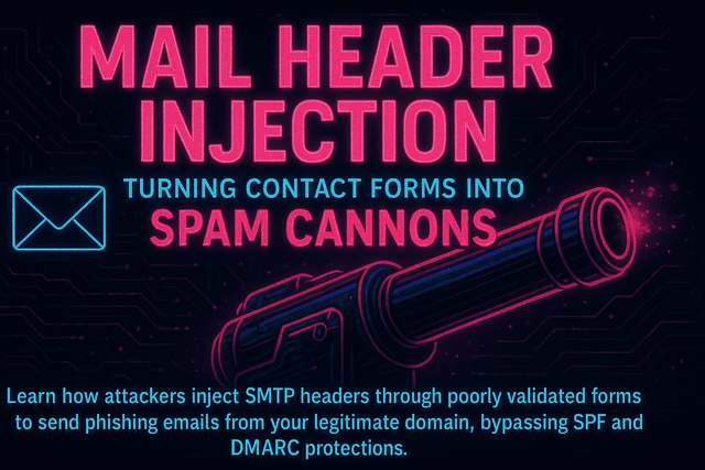 Email Header Injection: Turning Contact Forms into Spam Cannons 📧