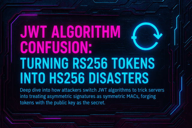 JWT Algorithm Confusion: Turning RS256 Tokens into HS256 Disasters 🔄
