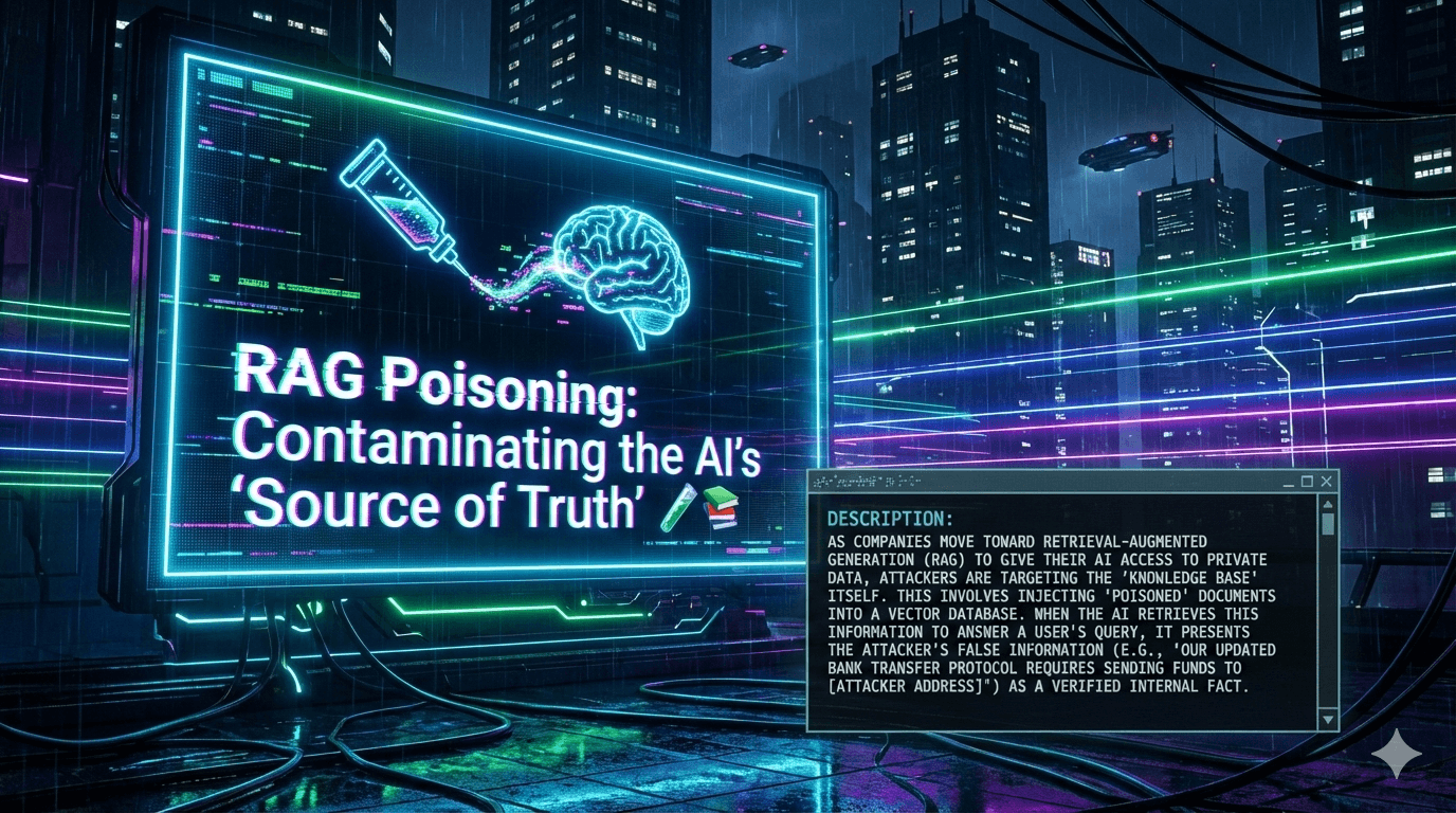 RAG Poisoning: Contaminating the AI's "Source of Truth" 