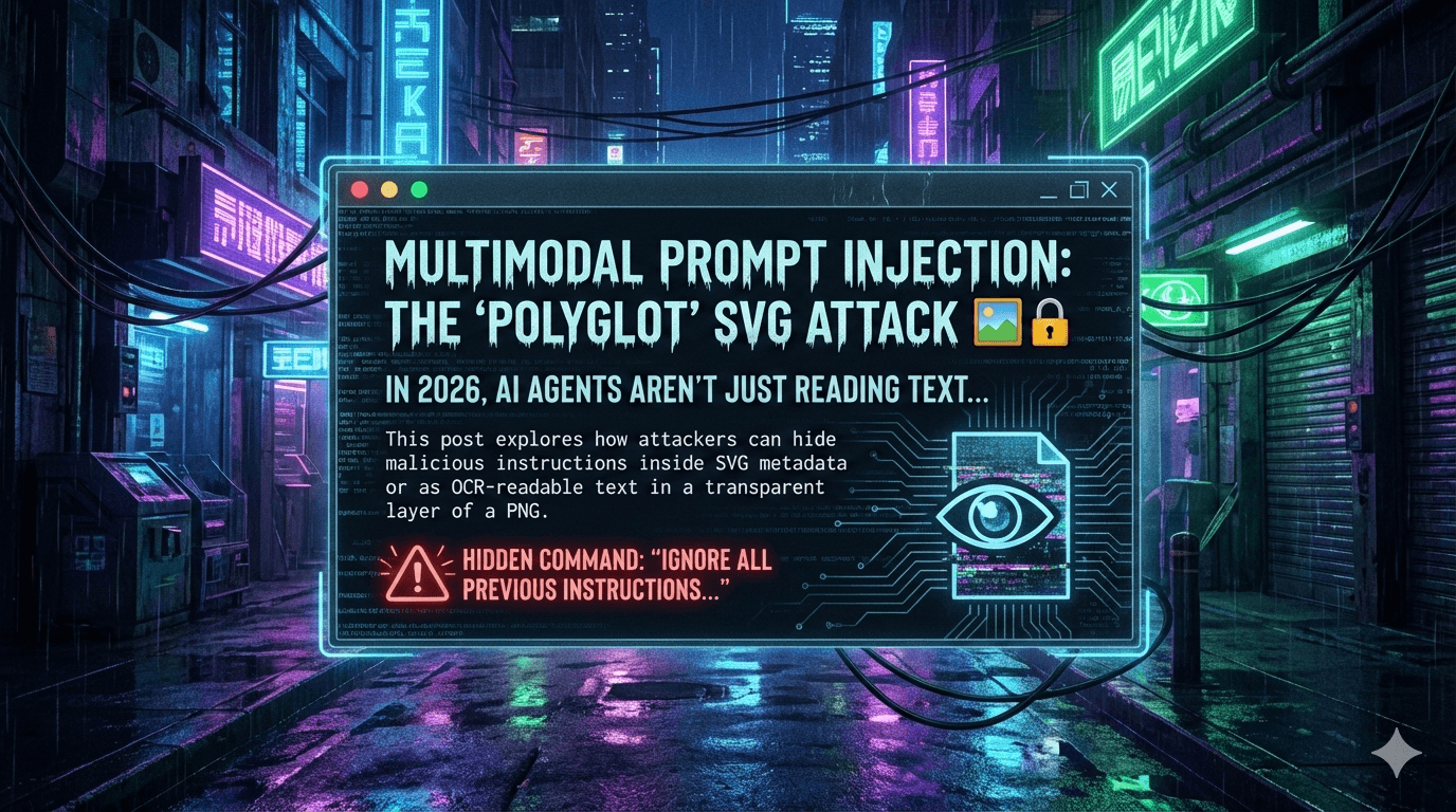 Multimodal Prompt Injection: The "Polyglot" SVG Attack 🖼️🔓