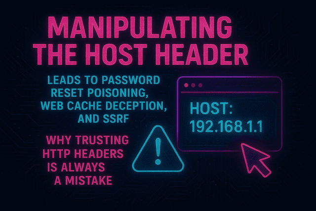 Host Header Injection: Poisoning Caches and Stealing Password Reset Tokens 🏷️