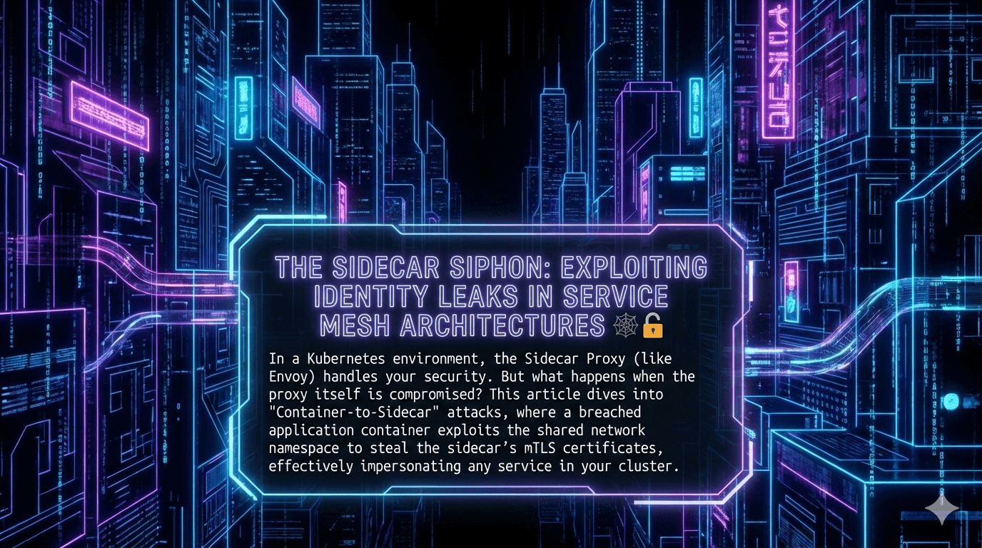 The Sidecar Siphon: Exploiting Identity Leaks in Service Mesh Architectures 🕸️🔓