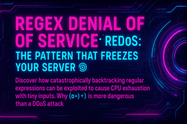 Regex Denial of Service (ReDoS): The Pattern That Freezes Your Server 🌀