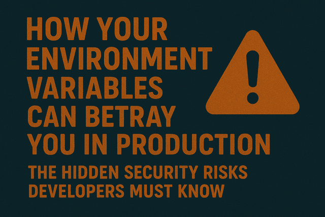 How Your Environment Variables Can Betray You in Production: The Hidden Security Risks Developers Must Know