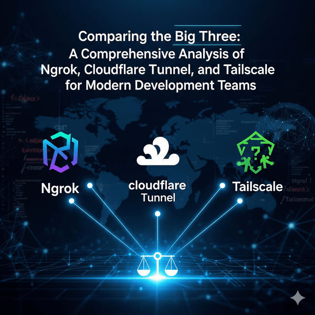 Comparing the Big Three: A Comprehensive Analysis of Ngrok, Cloudflare Tunnel, and Tailscale for Modern Development Teams