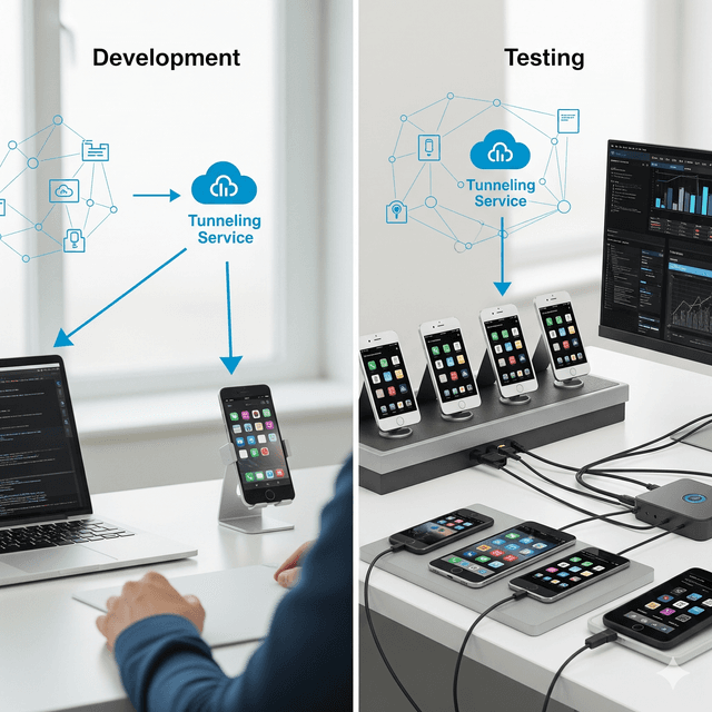 Alternatives for Mobile App Development: Streamlining Testing with Tunneling Services