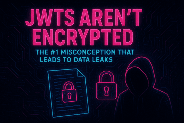 JWTs Aren't Encrypted: The #1 Misconception That Leads to Data Leaks