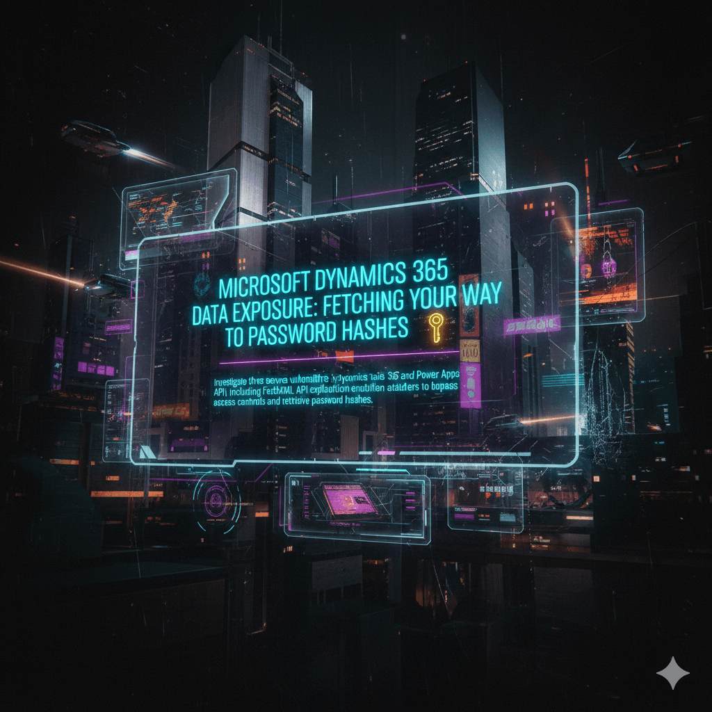 Microsoft Dynamics 365 Data Exposure: Fetching Your Way to Password Hashes 🔑