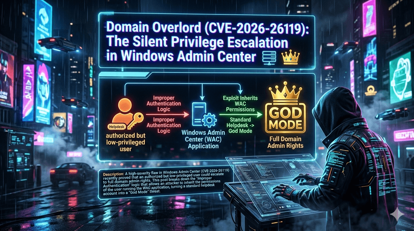 Domain Overlord (CVE-2026-26119): The Silent Privilege Escalation in Windows Admin Center